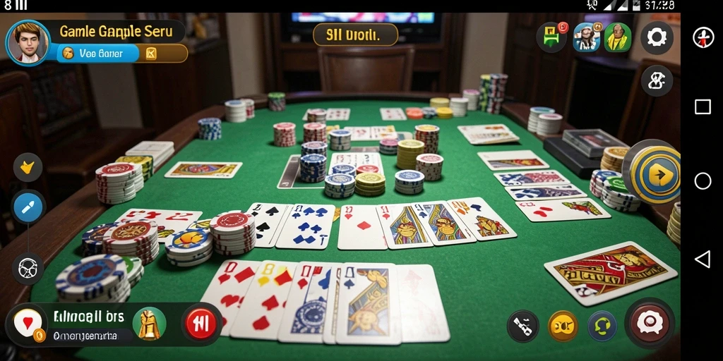 Screenshot utama 8II menampilkan keseruan gameplay Gaple.