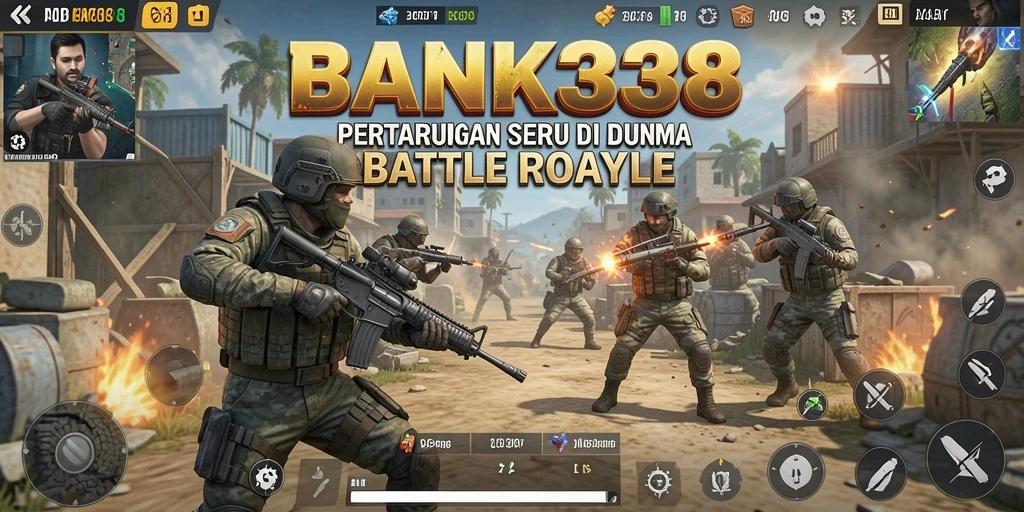 Tampilan seru dari gameplay <strong>BANK338</strong> di arena Battle Royale.