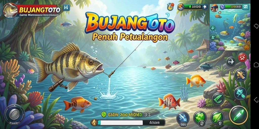 Gameplay memancing yang seru di BUJANGTOTO.