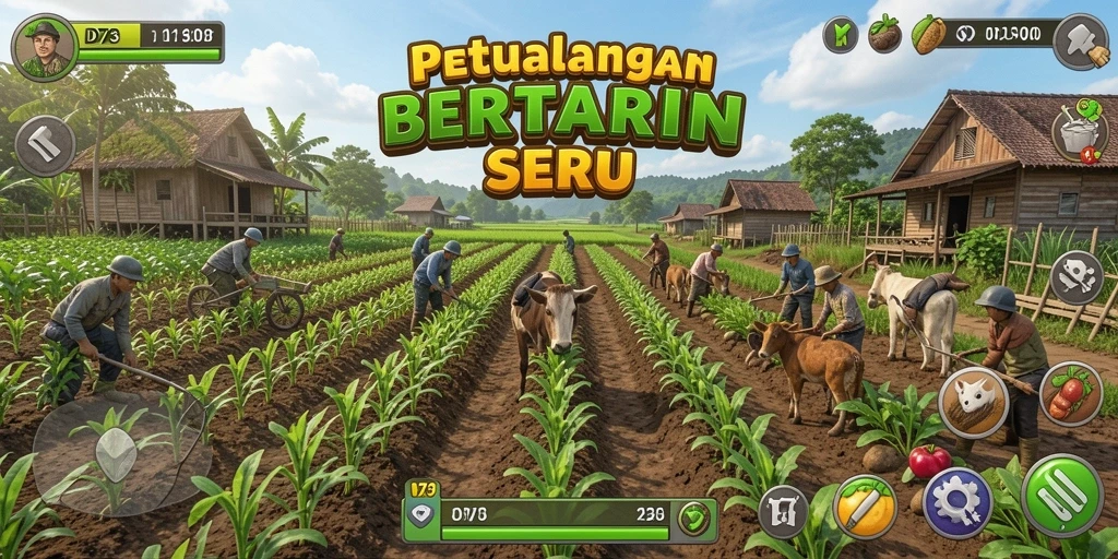 Tampilan gameplay D73 yang menawan dan interaktif.