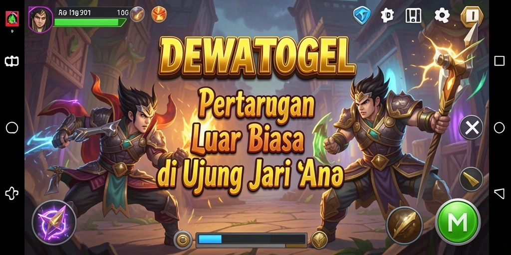 Tangkapan layar menunjukkan aksi pertarungan seru dalam DEWATOGEL.