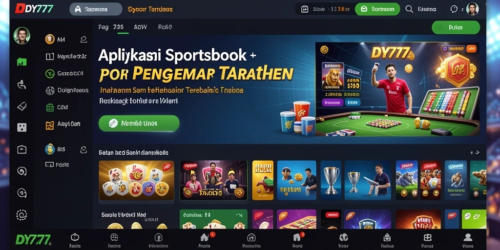 Screenshot gameplay Sportsbook DY777 menampilkan taruhan langsung.