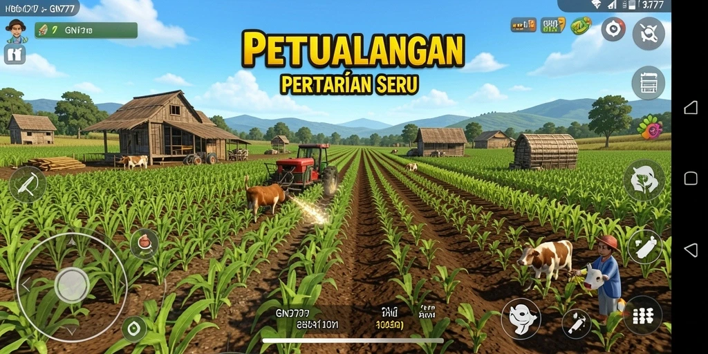 Tampilan layar gameplay GN777 yang menawan dan penuh warna.