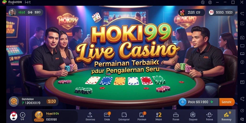 Tampilan gameplay <strong>HOKI99</strong> yang menarik dalam suasana Live Casino.