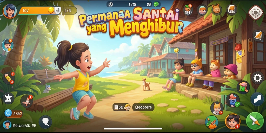 Screenshot gameplay ID6788 menunjukkan suasana santai dan interaktif.