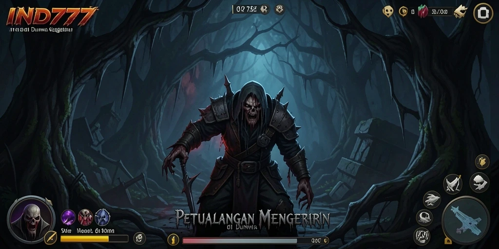 Gameplay horor menegangkan dalam IND777 dengan makhluk menakutkan.