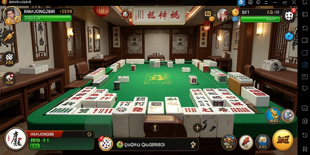 Tampilan gameplay QiuQiu yang menegangkan di MAHJONG288.