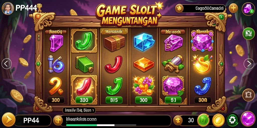 Screenshot gameplay PP444 menampilkan grafis Slot yang menarik.