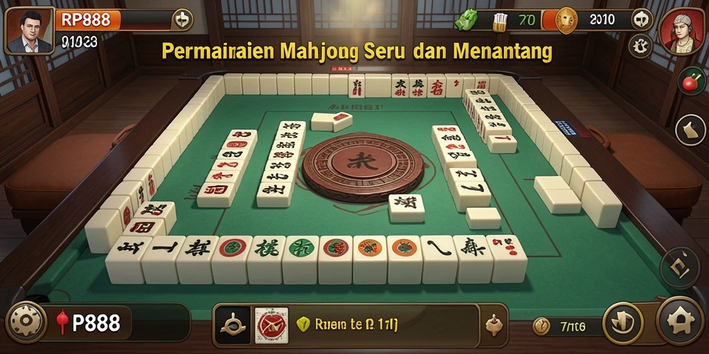 Tampilan gameplay yang seru dari RP888 dengan elemen Mahjong.