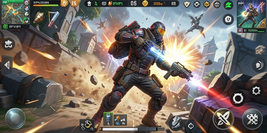 Tampilan gameplay yang mendebarkan dan penuh aksi di RPVIP1.