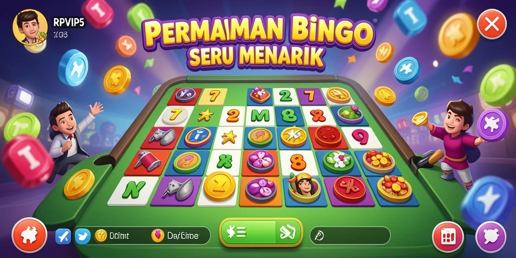 Tampilan permainan Bingo dalam RPVIP5 yang seru dan menyenangkan.
