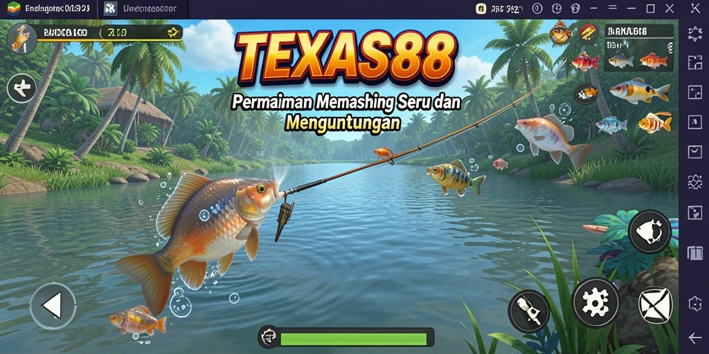 Tampilan gameplay TEXAS88 yang menampilkan aksi memancing seru.