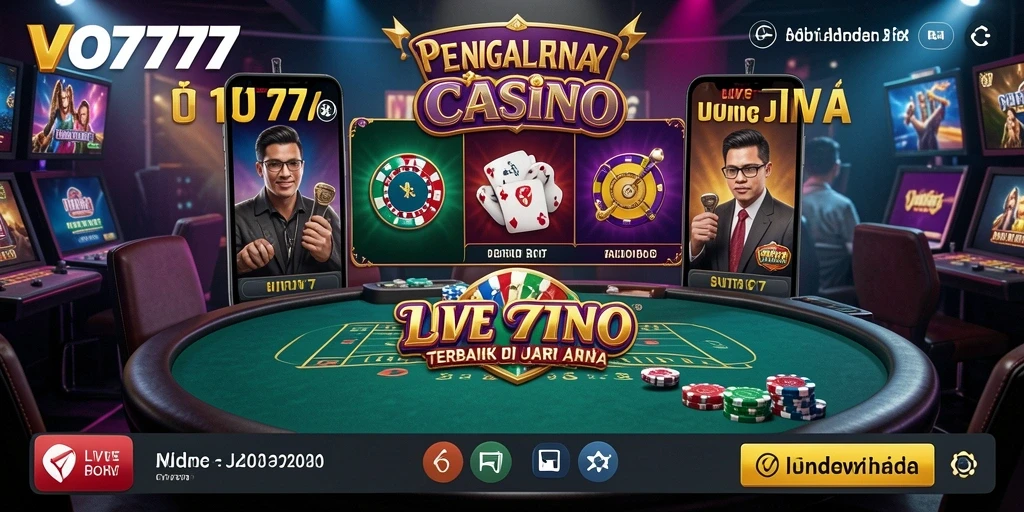 Tampilan menarik dari gameplay Live Casino VO777 dengan dealer langsung.